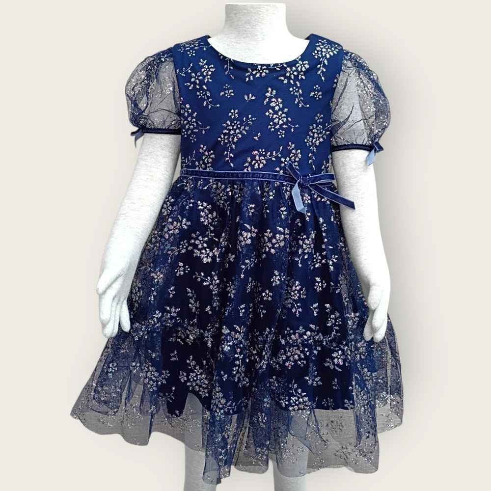 Sparkly Shiny Blue Navy Dress